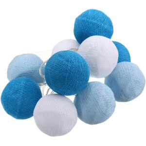 GreenZech (Blue+White) Battery Powered 10LEDs Warm White Cotton Ball Fairy String Light Fo GreenZech (Blue+White) Battery Powered 10LEDs Warm White Cotton Ball Fairy String Light Fo