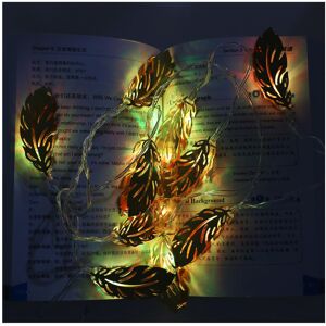 GreenZech (Seven Color) 1.6M 10LEDs Feather Shaped Iron Gold Indoor Fairy String Light For GreenZech (Seven Color) 1.6M 10LEDs Feather Shaped Iron Gold Indoor Fairy String Light For