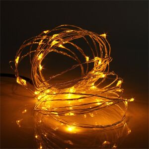 GreenZech (Yellow) Battery Powered 5M 50LEDs Waterproof Silver Wire Fairy String Light for GreenZech (Yellow) Battery Powered 5M 50LEDs Waterproof Silver Wire Fairy String Light for