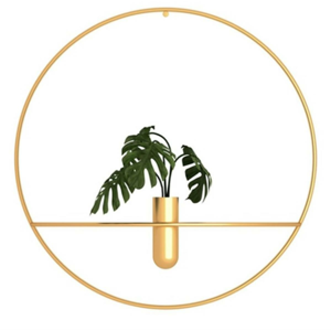 GreenZech (Gold) 3D Metal Candlestick Wall Hanging Geometric Round Candle Holder Home Deco GreenZech (Gold) 3D Metal Candlestick Wall Hanging Geometric Round Candle Holder Home Deco