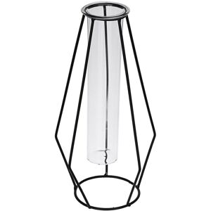 GreenZech (#3) Flower Vase Holder Plant Display with Iron Stand and Glass Tube for Hydropo GreenZech (#3) Flower Vase Holder Plant Display with Iron Stand and Glass Tube for Hydropo