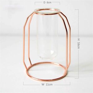 GreenZech (#4) Glass Vase Flower Holder Plant Container Metal Line for Decorations GreenZech (#4) Glass Vase Flower Holder Plant Container Metal Line for Decorations