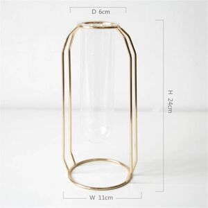 GreenZech (#2) Glass Vase Flower Holder Plant Container Metal Line for Decorations GreenZech (#2) Glass Vase Flower Holder Plant Container Metal Line for Decorations