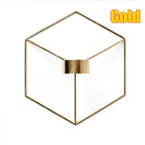 GreenZech (Gold) 3D Geometric Nordic Style Candle Holder Iron Candlestick Handmade Wall Ar GreenZech (Gold) 3D Geometric Nordic Style Candle Holder Iron Candlestick Handmade Wall Ar