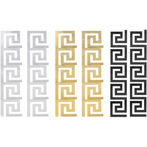 GreenZech (Black) 10pcs 3D Acrylic DIY Mirror Tile Wall Sticker Removable Decal Art Mural GreenZech (Black) 10pcs 3D Acrylic DIY Mirror Tile Wall Sticker Removable Decal Art Mural