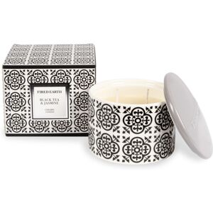 Wax Lyrical Fired Earth Small Ceramic Candle, Black Tea and Jasmine, Up to 17 Ho Wax Lyrical Fired Earth Small Ceramic Candle, Black Tea and Jasmine, Up to 17 Ho