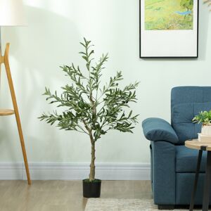 HOMCOM Indoor Artificial Plant, Faux Potted Silk Olive Tree, 120cm HOMCOM Indoor Artificial Plant, Faux Potted Silk Olive Tree, 120cm