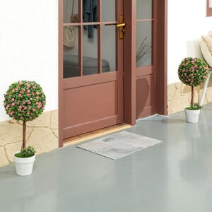 HOMCOM Pink Rose Artificial Plants Set of 2 - Artificial Plants HOMCOM Pink Rose Artificial Plants Set of 2 - Artificial Plants