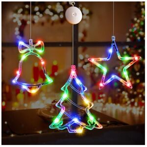 winwin 3Pcs Battery Powered Window Hanging Multi Colour Glowing Tree Bells Star Shaped winwin 3Pcs Battery Powered Window Hanging Multi Colour Glowing Tree Bells Star Shaped
