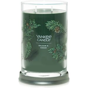 Yankee Candle Balsam & Cedar Scented Signature 20oz Large Tumbler 2-Wick Candle Yankee Candle Balsam & Cedar Scented Signature 20oz Large Tumbler 2-Wick Candle