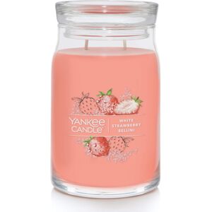 Yankee Candle White Strawberry Bellini Scented Signature 20oz Large Jar 2-Wick Yankee Candle White Strawberry Bellini Scented Signature 20oz Large Jar 2-Wick