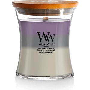 WoodWick Amethyst Sky Scented Trilogy Medium Hourglass Candle Crackles as it Bu WoodWick Amethyst Sky Scented Trilogy Medium Hourglass Candle Crackles as it Bu