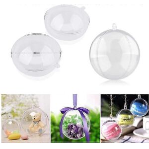 Unbranded Christmas Clear Balls Decorations Fillable Ornaments Baubles 6cm Transparent Pla Unbranded Christmas Clear Balls Decorations Fillable Ornaments Baubles 6cm Transparent Pla