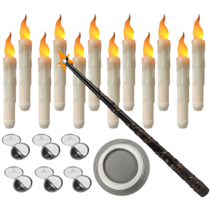 merkloos 12PCS Floating Candle with Wand Remote for Christmas Decor B merkloos 12PCS Floating Candle with Wand Remote for Christmas Decor B