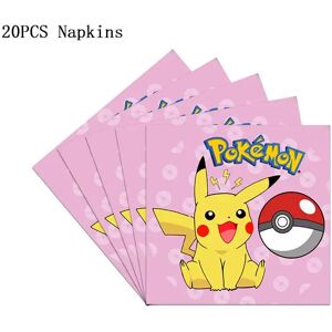 ETECHMART (20pcs napkins-2, 12INCH) Pokemon Theme Birthday Party Decoration Supplies Carto ETECHMART (20pcs napkins-2, 12INCH) Pokemon Theme Birthday Party Decoration Supplies Carto