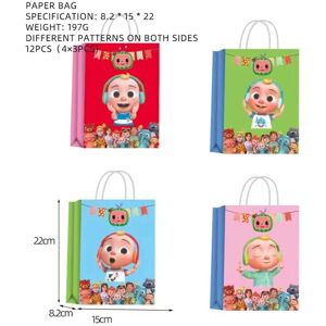 ETECHMART (12pcs Paper Bag) Cartoon JJmelon Birthday Party Decoration Tableware Set Banner ETECHMART (12pcs Paper Bag) Cartoon JJmelon Birthday Party Decoration Tableware Set Banner