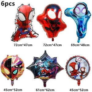ETECHMART (6pcs Foil Balloons, Other) SpiderMan Theme Birthday Party Decoration Spidey And ETECHMART (6pcs Foil Balloons, Other) SpiderMan Theme Birthday Party Decoration Spidey And