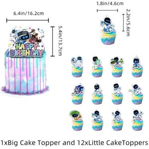 ETECHMART (13pcs Cake Topper, Other) Astro Bot Theme Party Decoration Robot Latex Balloon ETECHMART (13pcs Cake Topper, Other) Astro Bot Theme Party Decoration Robot Latex Balloon