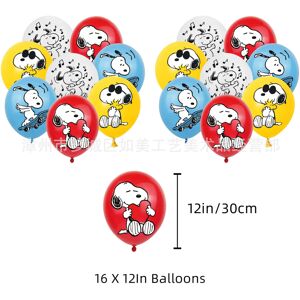ETECHMART (16pcs balloons, Other) A Set Snoopyed Happy Birthday Party Decoration Banner Ca ETECHMART (16pcs balloons, Other) A Set Snoopyed Happy Birthday Party Decoration Banner Ca