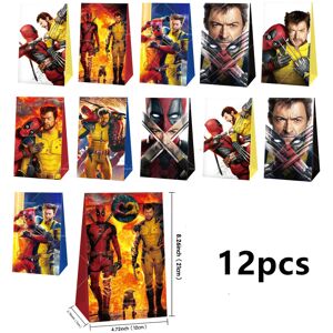 ETECHMART (12pcs Paper Bags, Other) Deadpool And Wolverine Balloons Happy Birthday Banner ETECHMART (12pcs Paper Bags, Other) Deadpool And Wolverine Balloons Happy Birthday Banner
