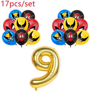 ETECHMART (17pcs-29, Other) Deadpool And Wolverine Happy Birthday Party Decoration Balloon ETECHMART (17pcs-29, Other) Deadpool And Wolverine Happy Birthday Party Decoration Balloon