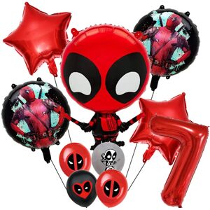 ETECHMART (Balloons-10pcs-6) Superhero Deadpool Birthday Party Decor Disposable Tableware ETECHMART (Balloons-10pcs-6) Superhero Deadpool Birthday Party Decor Disposable Tableware