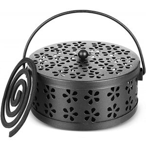 Unbranded Retro Portable Iron Mosquito Incense Holder with Handle Round Fireproof Incense Unbranded Retro Portable Iron Mosquito Incense Holder with Handle Round Fireproof Incense