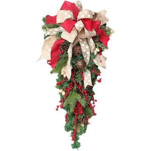 Unbranded Christmas Garland with Lights Fruit Decoration Door Hanging Wreath 60cm Door Wre Unbranded Christmas Garland with Lights Fruit Decoration Door Hanging Wreath 60cm Door Wre