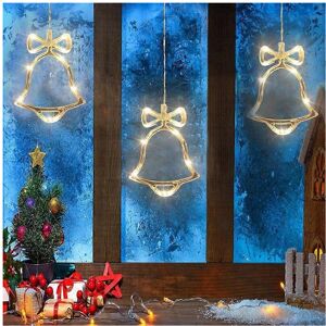 Unbranded (Bells) 3 Pack Christmas Indoor Window Light Decoration - Warm White Backdrop St Unbranded (Bells) 3 Pack Christmas Indoor Window Light Decoration - Warm White Backdrop St