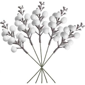 Unbranded 20 Pcs White Artificial Berries Stems for Christmas Tree Ornaments, DIY Xmas Wre Unbranded 20 Pcs White Artificial Berries Stems for Christmas Tree Ornaments, DIY Xmas Wre