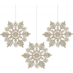 Unbranded 30pcs 4''/100mm Plastic Glittered Snowflake Ornaments Sparkling Christmas Tree D Unbranded 30pcs 4''/100mm Plastic Glittered Snowflake Ornaments Sparkling Christmas Tree D