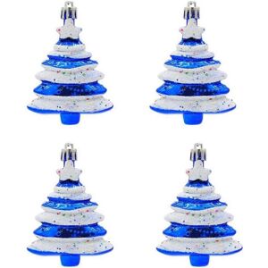Unbranded (Blue) 4 Pieces Christmas Tree Hanging Decorations Glitter Christmas Baubles Chr Unbranded (Blue) 4 Pieces Christmas Tree Hanging Decorations Glitter Christmas Baubles Chr