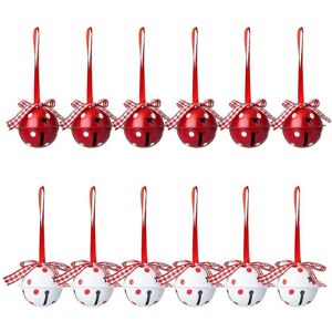 Unbranded 12 Pieces Christmas Bells with Star Cutouts for Tree Decorations, Party and Fest Unbranded 12 Pieces Christmas Bells with Star Cutouts for Tree Decorations, Party and Fest