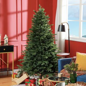 HOMCOM 6 Ft Artificial Christmas Tree with Metal Base, Hinged Branches HOMCOM 6 Ft Artificial Christmas Tree with Metal Base, Hinged Branches