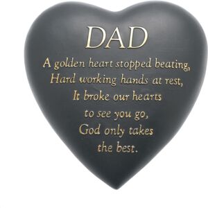 Celebrations Thoughts Of You Graveside Dark Grey Heart Plaque - Dad Celebrations Thoughts Of You Graveside Dark Grey Heart Plaque - Dad