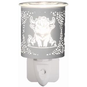 Unbranded (White Highland Cow) Plug In Electric Wax Melt Burner - Switch, Glass, Fragrance Unbranded (White Highland Cow) Plug In Electric Wax Melt Burner - Switch, Glass, Fragrance