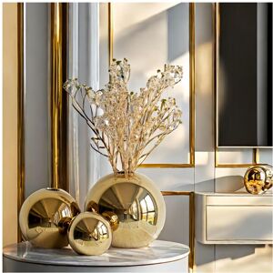 Unbranded (Medium*1 Count, Silver) Ball Shaped Ceramic Vase,Modern Desktop Decorative Vase Unbranded (Medium*1 Count, Silver) Ball Shaped Ceramic Vase,Modern Desktop Decorative Vase