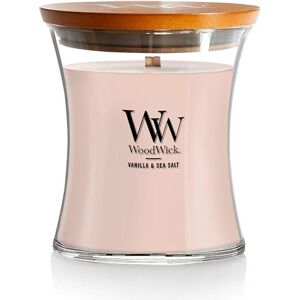 WoodWick Medium Hourglass Scented Candle Vanilla & Sea Salt with Crackling W WoodWick Medium Hourglass Scented Candle Vanilla & Sea Salt with Crackling W