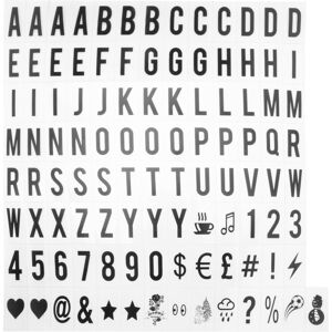 Typecat 104pcs Cinematic Lightbox Replacement Letters & Numbers Signs black for A4 Light Typecat 104pcs Cinematic Lightbox Replacement Letters & Numbers Signs black for A4 Light