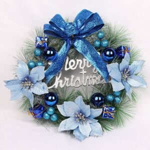 Unbranded (Blue,30cm/11.8in)Christmas Wreath Front Door Wall Hanging Decor Xmas Party Garl Unbranded (Blue,30cm/11.8in)Christmas Wreath Front Door Wall Hanging Decor Xmas Party Garl