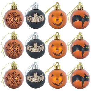Kikidex (As show, One size) Halloween Wreath Ball Shatterproof Hanging Ornaments Pumpkin Kikidex (As show, One size) Halloween Wreath Ball Shatterproof Hanging Ornaments Pumpkin