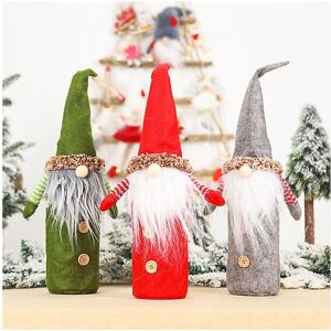 Unbranded (As show, One size) 3 Piece Bottle Caps Christmas Wine Caps Santa Bottle Sack Sw Unbranded (As show, One size) 3 Piece Bottle Caps Christmas Wine Caps Santa Bottle Sack Sw