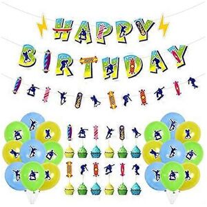 Unbranded (As show, One size) Skateboard Birthday Decoration Skateboard Theme Banner Skate Unbranded (As show, One size) Skateboard Birthday Decoration Skateboard Theme Banner Skate