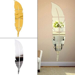 Unbranded (Silver)Diy 3d Wall Mirror Feather Vinyl Decal Sticker Art Home Room Mural New D Unbranded (Silver)Diy 3d Wall Mirror Feather Vinyl Decal Sticker Art Home Room Mural New D