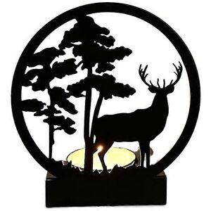 Unbranded (As show, One size) Reindeer Tealight Candle Holders, Creative Black Metal Elk C Unbranded (As show, One size) Reindeer Tealight Candle Holders, Creative Black Metal Elk C