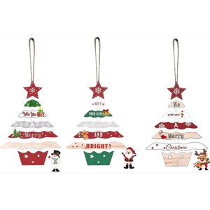 Unbranded (As show, One size) 3 pcs Christmas Decorations, Wooden Christmas Pendants, Chri Unbranded (As show, One size) 3 pcs Christmas Decorations, Wooden Christmas Pendants, Chri
