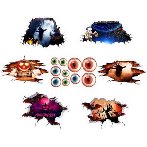 Unbranded (As show, One size) 7 Creative 3D Halloween Stickers, Scary Removable 3D Hallowe Unbranded (As show, One size) 7 Creative 3D Halloween Stickers, Scary Removable 3D Hallowe