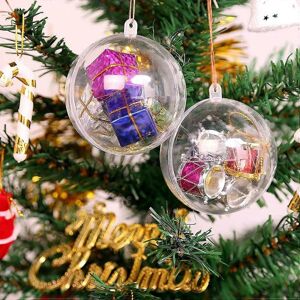 Unbranded (As show, One size) Transparent Christmas Baubles 10 cm, 10 Pcs Acrylic Plastic Unbranded (As show, One size) Transparent Christmas Baubles 10 cm, 10 Pcs Acrylic Plastic