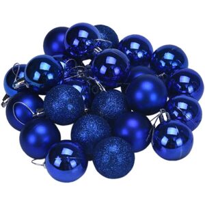 Unbranded (Royal Blue) 24Pcs Christmas Tree Balls Hanging Decorations Baubles Party Xmas H Unbranded (Royal Blue) 24Pcs Christmas Tree Balls Hanging Decorations Baubles Party Xmas H