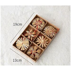 Unbranded (As show, One size) Christmas Tree Decorations, 24 Pieces Straw Star Christmas T Unbranded (As show, One size) Christmas Tree Decorations, 24 Pieces Straw Star Christmas T